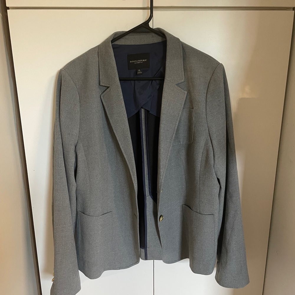 Banana Republic Classic Gray Blazer